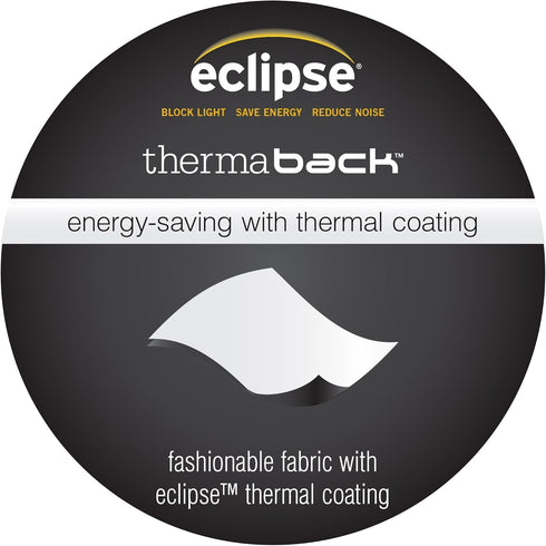 ECLIPSE Blackout Thermal Rod Pocket Window Curtain, 1 Panel, 42 in x 84 in