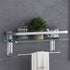 VOLPONE Glass Shelf with Towel Bar 15.7in, Silver Bathroom Wall Mount Organizer, Rustproof 1 Tier
