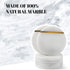 Set 6 3.9" Inches Koville White Marble Coasters of for Coffee Table, Handmade Round Coaster, Luxury Aesthetic Marble