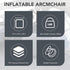 45x45x28 Inflatable Beanless Bean Bag Chair Lounge Sofa - Blue