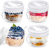 Gerrii 4 Pcs Overnight Oats Container with Lids and Spoons, 20 oz