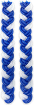 Havdalah Candle - Braided Blue and White, Flat Havdallah Candles - 2 Pack