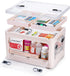 24 QT Medicine Organizer Storage Box with Removable Tray, Extra Large Collapsible