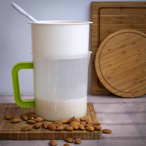 YZWDTGS (1 1.5 Nut Milk & Greek Yogurt Maker - Reusable & Durable Nut Milk Bag Alternative - Fine Mesh Stainless Steel