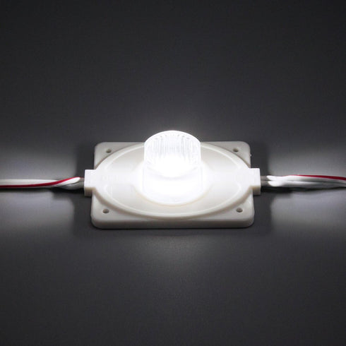 20PCS 3.0W 6500K White Edge Light 12V LED Modules with Lens for Waterproof Double Side Light Box