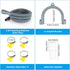 6.5FT Washing Machine Drain Hose, Universal Dishwasher Drain Hose Extension Kits, Flexible Washer Drain Hose Washer Hose, Portable Discharge Washer Hoses with 1 U-Bend Holder 4 Hose Clamp