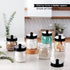 SheeChung 3 Pack Qtip Holder Bathroom Jar Set - Apothecary Mason Jar for Home Storage Organizer, Qtip Dispenser