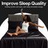 MR&HM Satin Pillowcase for Hair and Skin, Silk Satin Pillowcase 2 Pack, Queen Size (20x30, Black)
