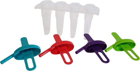 4 Set, Popsicle Molds Ice Pop Maker with Straw Large BPA Free Popsicle Mold Reusable Freezer Pop Maker for Juice Yogurt