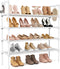 LANTEFUL 4 Tier Shoe Rack for Closet Shoe Organizer with 5 Hooks,