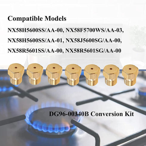DG96-00340B / DG69-00197A Stove Gas Range Conversion Kit, Gas Stove Repair and Replacement Part, Brass