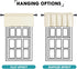 JIUZHEN Ivory Valance Curtains for Kitchen Window, 52 x 18 Inches, 1 Panel, Thermal Insulated for Living Room/Basement