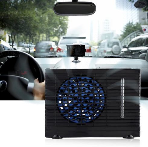 Car Cooling Fan, Portable 12V Mini Air Cooler, Compact Evaporative Water Cooling Fan for Car Truck Van SUV RV