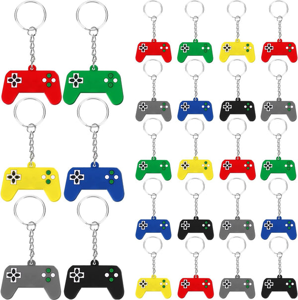 Yaomiao 36 Silicone Video Game Controller Keychains - Unisex Multicolor Party Favors, 6 Colors