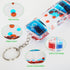 Dynamic Liquid Timers Key Chain Set, Colorful Motion Bubbler Timekeeper Keychains