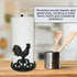 Decoronix 12" Countertop Country Rustic Elegance Cast Iron Rooster Paper Towel Holder - Freestanding Kitchen Accessory