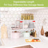 Counter 2 Pack) Across-Star Expandable Cabinet Shelf Organizer Rack, Stackable Kitchen Storage Shelves Stand