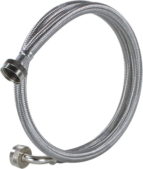 Certified Appliance Accessories Washing Machine Hose with 90 Degree Elbow, 5 Feet, PVC Core