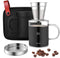 Pour Over Coffee Maker Set for Travel/Camping/Hiking, 14 Oz Borosilicate Glass Mug, Stainless Steel Coffee Filter