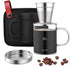 Pour Over Coffee Maker Set for Travel/Camping/Hiking, 14 Oz Borosilicate Glass Mug, Stainless Steel Coffee Filter