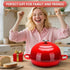 6qt LIFERUN Enameled Cast Iron Dutch Oven for Sourdough Bread Baking, Non-Stick Dome-Shaped Bread Oven Pot with Lid