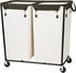 STO STO 280L Rolling Industrial Laundry Hamper with Wheels, 2-Compartment Extra Large
