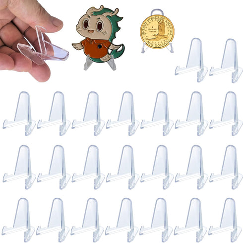 Challenge Coin Display Stand, 25 PCS 1.4" Acrylic Stands for Coins, Trading Cards, Medals, Home Decoration