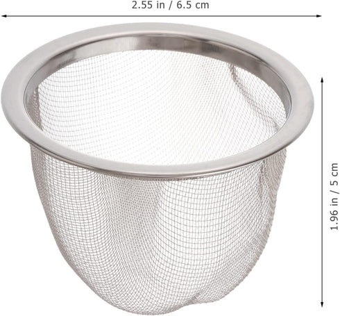 Luxshiny Teapot 8Pcs Teapot Tea Strainer Insert Stainless Steel Tea Filter Metal Mesh Infuser Loose Tea Leaves Strainer Replacement for Tea Pot Tea Kettle (6.5x5cm) Stainless Steel Coffee Strainer by Luxshiny