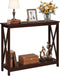 ZENY Console Table, Entryway Table, Narrow Sofa Table with 2-Tier Shelves, Entrance