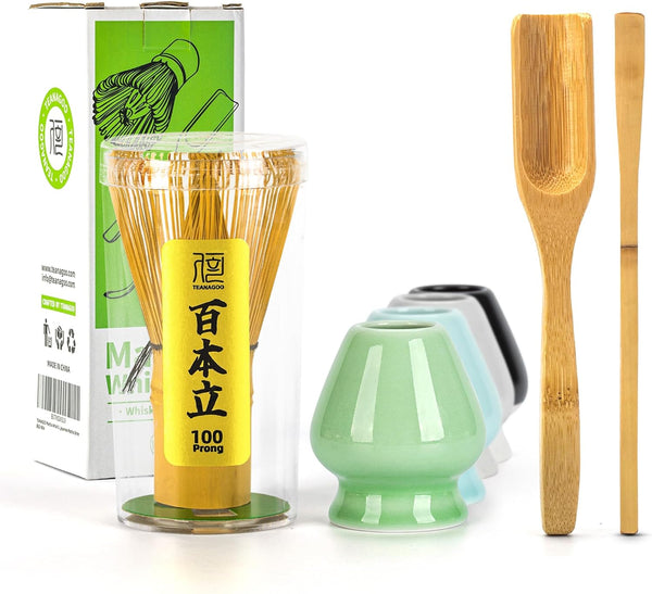 TEANAGOO MA-01 Japanese Matcha Ceremony Accessory Set, Whisk, Scoop, Spoon, Whisk Holder