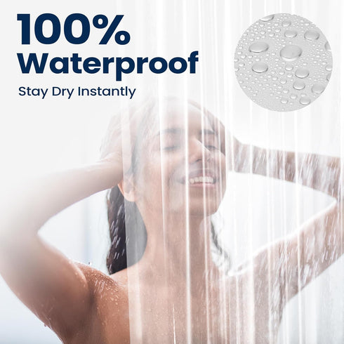 downluxe Waterproof Clear Shower Curtain Liner, PEVA Heavy Duty Plastic with 3 Magnets, 72" x 72", Clear