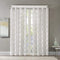 Madison Park Eden Single Curtain, Modern Contemporary Light Sheers for Bedroom, 50x84, White, Geometric Pattern