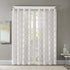 Madison Park Eden Single Curtain, Modern Contemporary Light Sheers for Bedroom, 50x84, White, Geometric Pattern