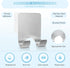 VIS'V Shower Wall Razor Holder - Metal Adhesive Razor Hooks for His and Hers, Waterproof, Silver, 2 Pcs