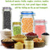 20 Pack 1000ml (9.6x6.6inch) Reusable Mason Jar Bags for Candy & Snacks - Leakproof Storage & Display