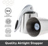 OGGI Bottle Stopper - Ideal for Champagne & Sparkling Wine, Stainless Steel Wine Topper Set - Stylish Wine Saver Stoppers with Airtight Wine Sealer Levers, Stainless Steel by Oggi