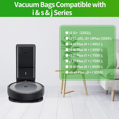 VBN 16 Pack Replacement Roomba Vacuum Bags, Compatible with iRobot Roomba i1, i3, i7, i8, j7, s9 Series