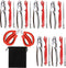 Rkiiqii 2026 Upgraded 20PCS Seafood Tool Set, Includes 6 Crab Leg Crackers, 6