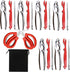 Rkiiqii 2026 Upgraded 20PCS Seafood Tool Set, Includes 6 Crab Leg Crackers, 6