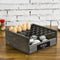 MyGift Vintage Gray Wood Egg Tray Holder with Black Metal, 2 Tier