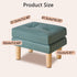 16.34" 12.4" W12.6" UHBD041GR YMYNY Small Footstool Ottoman, Faux Leather Footrest with Sponge Padded Seat, Step Stool