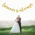 Forever & Always Banner for Bridal Shower, Engaged, Wedding Anniversary Party Decorations (Gold Glitter)