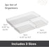 Oggi Set of 3 Clear Drawer Organizers, Ideal for Organizing Kitchen Drawers, Office, Desk, and Bathroom Utensils