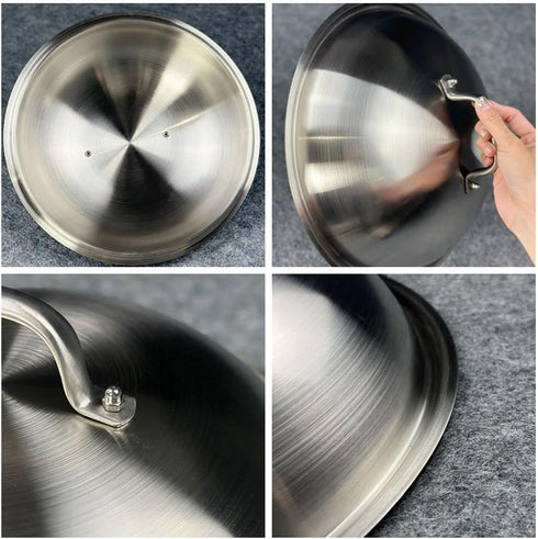 ZBXFCSH Griddle Accessories - Heavy Duty 12 Inch Round Basting Cover, Stainless Steel Cheese Melting Dome