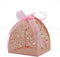 KPOSIYA Pack of 100 Laser Cut Rose Candy Boxes, Favor Boxes 2.5"x 2.5"x 3.1" for Bridal Shower, Anniversary, Birthday