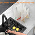 Bottle(1 KORRTFID Reusable Storage Bag Drying Rack, Retractable Metal Bottle Drying Rack, Collapsible Cup Draining Rack