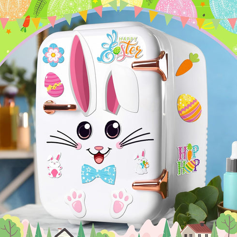 Hoteam 30 Pcs Happy Easter Garage Door Magnets, Easter Bunny Refrigerator Magnet Decoration for Kitchen Fridge