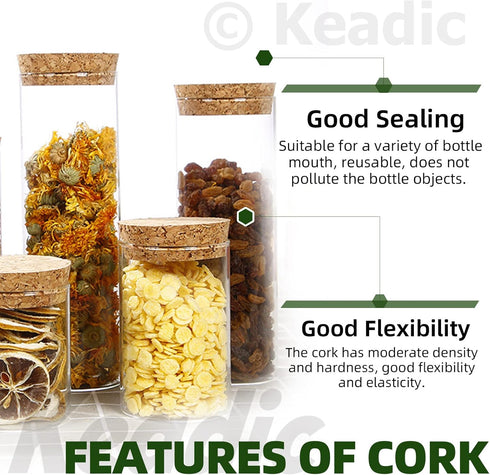 Keadic 41 6 Set Pcs Sizes Wooden Tapered and Ball Cork Plugs Assorted Natural Soft Wood Wine Bottle Stoppers