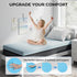 3 Inch OhGeni Memory Foam Mattress Topper Pad, Soft Bed Cover with Anti-Slip Base, Size Twin, Style with Cover