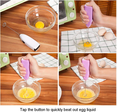 Milk Frother, Electric Mini Kitchen Stirrer, Handheld Coffee Whisk for Milk Shake Mixer